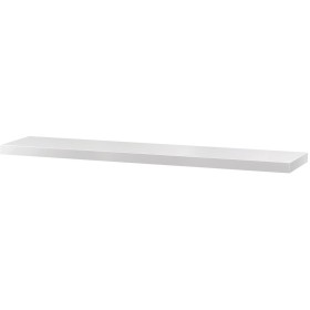 Polička nástěnná 120 cm, MDF, barva bílý vysoký lesk, baleno v ochranné fólii