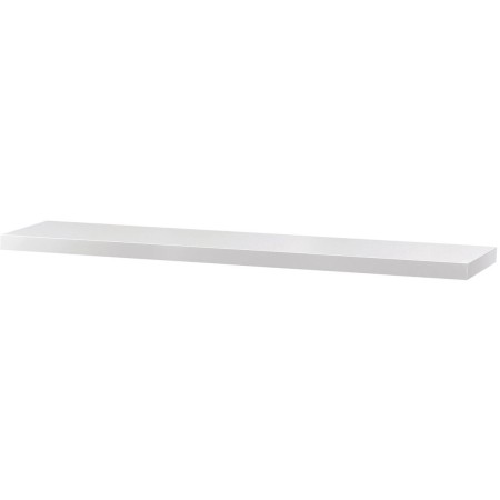 Polička nástěnná 120 cm, MDF, barva bílý vysoký lesk, baleno v ochranné fólii