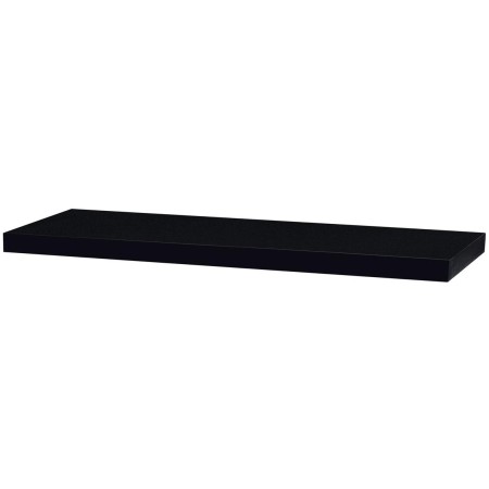 Polička nástěnná 90 cm, MDF, barva černý vysoký lesk, baleno v ochranné fólii