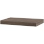 Polička nástěnná 40 cm, MDF, 3D dekor dub sonoma dark, baleno v ochranné fólii