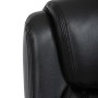 Křeslo kancelářské, černá ekokůže, chromový kříž, houpací mechanismus, nosnost 150kg