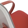 Židle kancelářská, bílý plast, šedý MESH a červená látka, plastový kříž, houpací mechanismus.