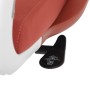 Židle kancelářská, bílý plast, šedý MESH a červená látka, plastový kříž, houpací mechanismus.