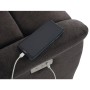 TV a relaxační křeslo s elektrickým ovládáním, potah hnědá látka