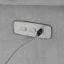 TV a relaxační křeslo s elektrickým ovládáním, potah stříbrná látka