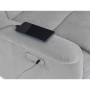 TV a relaxační křeslo s elektrickým ovládáním, potah stříbrná látka