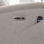 Křeslo polohovací masážní s výhřevem,  8bodová vibrační masáž, zvedací systém, USB, krémová látka