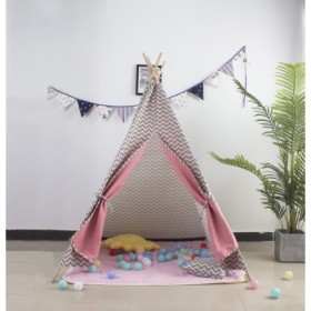 Aga4Kids Dětské Teepee Šedorůžové