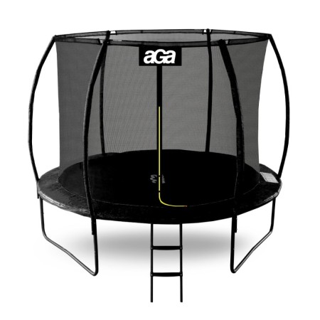 Aga SPORT EXCLUSIVE Trampolína 250 cm Černá + ochranná síť + žebřík