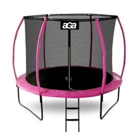 Aga SPORT EXCLUSIVE Trampolína 250 cm Růžová + ochranná síť + žebřík
