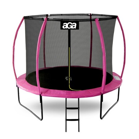 Aga SPORT EXCLUSIVE Trampolína 250 cm Růžová + ochranná síť + žebřík
