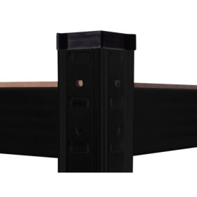 Aga Kovový regál 180x90x40 cm 5 polic Černý