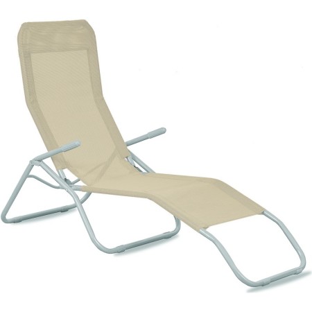 Aga 2x Zahradní lehátko SIESTA Béžové