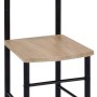 Němý sluha, výška 119 cm, MDF - dekor dub sonoma, kov - černý lak, nosnost 90 kg