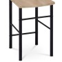Němý sluha, výška 119 cm, MDF - dekor dub sonoma, kov - černý lak, nosnost 90 kg
