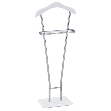 Němý sluha, výška 110 cm, kov a masiv , bílý lak a chrom, nosnost 6 kg