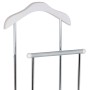 Němý sluha, výška 108 cm, MDF - bílý matný lak, kov - chrom, nosnost 5 kg