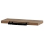 Polička nástěnná 60 cm, MDF, 3D dekor dub sonoma, baleno v ochranné fólii