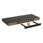 Polička nástěnná 120 cm, MDF, 3D dekor dub sonoma dark, baleno v ochranné fólii