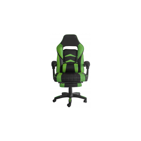 Aga Kancelářská židle Černo - Zelená s opěrkou pro nohy