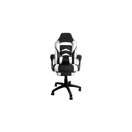 Aga Kancelářská židle Černo - Bílá s opěrkou pro nohy