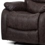 TV a relaxační křeslo, manuální polohování, potah hnědá látka v dekoru vintage k