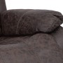 TV a relaxační křeslo, manuální polohování, potah hnědá látka v dekoru vintage k
