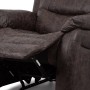 TV a relaxační křeslo, manuální polohování, potah hnědá látka v dekoru vintage k