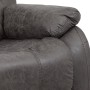 TV a relaxační křeslo, manuální polohování, potah šedá látka v dekoru vintage ků