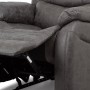 TV a relaxační křeslo, manuální polohování, potah šedá látka v dekoru vintage ků