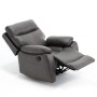 TV a relaxační křeslo s elektrickým ovládáním, potah šedá látka v dekoru vintage, 1 motor 240V