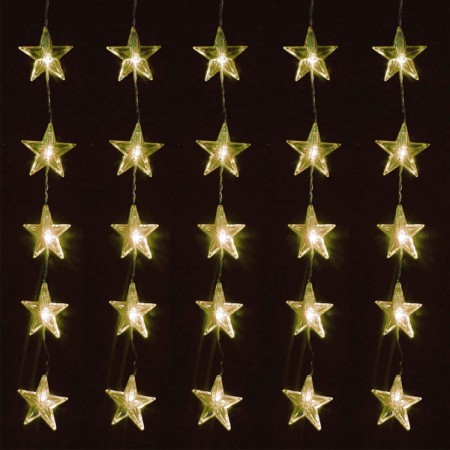 Linder Exclusiv Vánoční světelný závěs Hvězdy 80 LED Teplá bílá