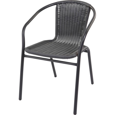 Linder Exclusiv Zahradní židle RATAN Tmavě šedá/Černá