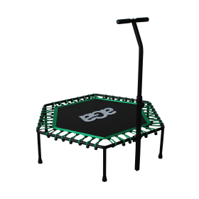 Aga FITNESS Trampolína 130 cm Zelená + madlo