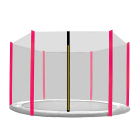 Aga Ochranná síť 250 cm na 6 tyčí Black net / Pink