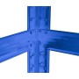 Aga Kovový regál 180x90x40 cm 5 polic Modrý