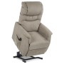 TV a relaxační křeslo s elektrickým ovládáním, potah cappuccino látka, 2 motory
