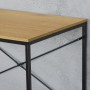 Stůl psací s regálem, MDF, dekor dub, černý kov