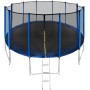 Aga SPORT PRO Trampolína 500 cm Modrá + ochranná síť + žebřík + kapsa na obuv