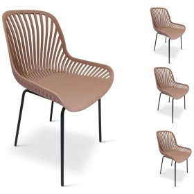 Designová židle GABY růžová - set 4 ks