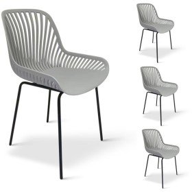 Designová židle GABY šedá - set 4 ks