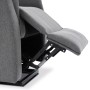 Relaxační masážní křeslo s výhřevem,  8bodová vibrační masáž, zvedací systém, USB, šedá látka
