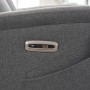Relaxační masážní křeslo s výhřevem,  8bodová vibrační masáž, zvedací systém, USB, šedá látka