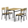 Set jídelní (1+4), MDF dekor divoký dub,černý kov