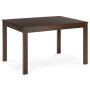 Jídelní stůl rozkládací 120+30x80x74 cm, deska MDF, dýha, nohy masiv, oŕech