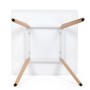 Jídelní stůl 80x80x74 cm, MDF, bílý matný lak, masiv buk