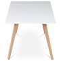 Jídelní stůl 120x80x74 cm, MDF, bílý matný lak, masiv buk