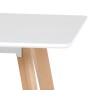 Jídelní stůl 120x80x74 cm, MDF, bílý matný lak, masiv buk