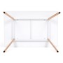Jídelní stůl 120x80x74 cm, MDF, bílý matný lak, masiv buk