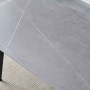 Stůl jídelní 130x70x76 cm, deska slinutý kámen v imitaci matného mramoru, černé kovové nohy